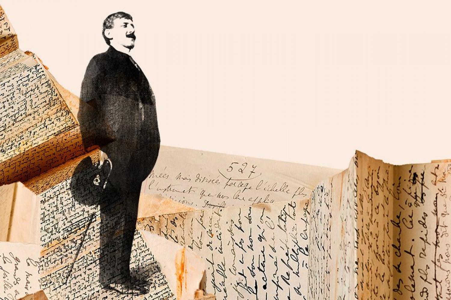 Portrait et manuscrits de Marcel Proust -  - BnF