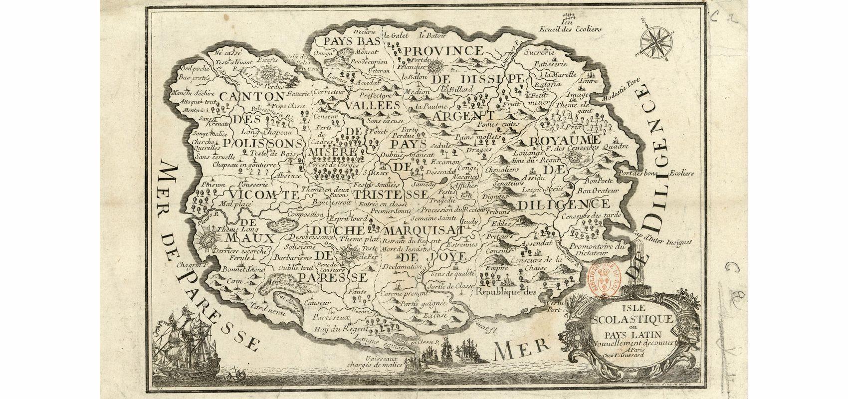 Isle Scolastique ou Pays latin, nouvellement découvert / P. Ganière sculpsit -  - BnF, département des Cartes et plans