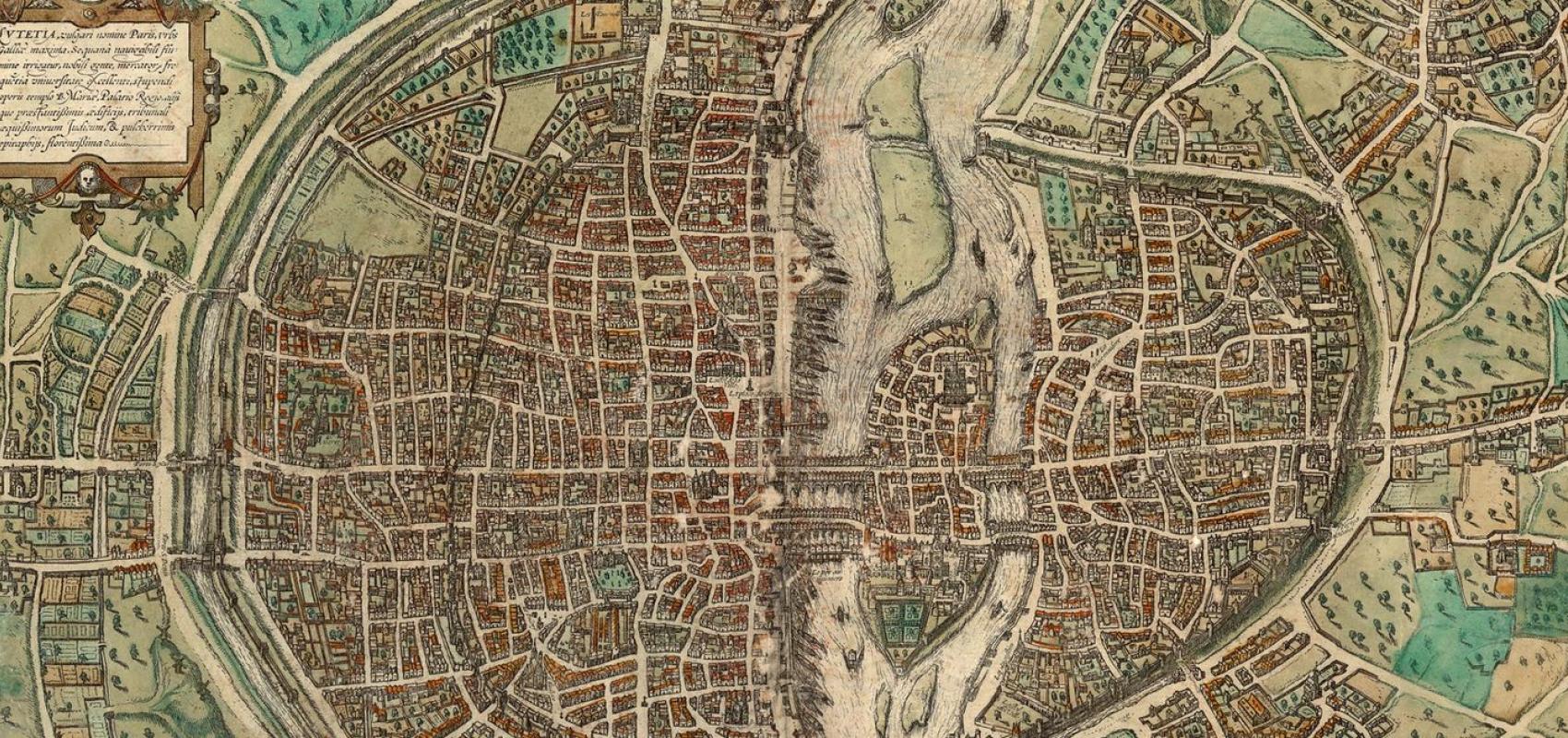 Lutetia vulgari nomine Paris, urbs Galliae maxima - 1599 - BnF, département des Cartes et plans