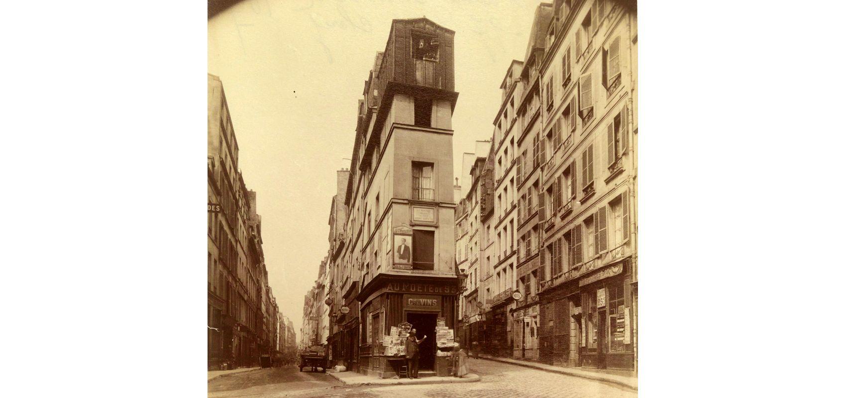 Maison d'André Chénier en 1793 - 97 rue de Cléry, Paris – Photographie d'Eugène Atget - 1909 - BnF, département des Estampes et de la photographie