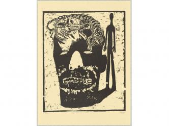 « War inside my head », gravure sur bois, éd. Jordan-Seydoux, 85 × 64 cm
