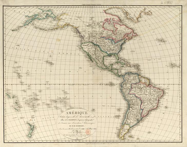 Carte d'Amérique réduite d'après celle d'Arrowsmith